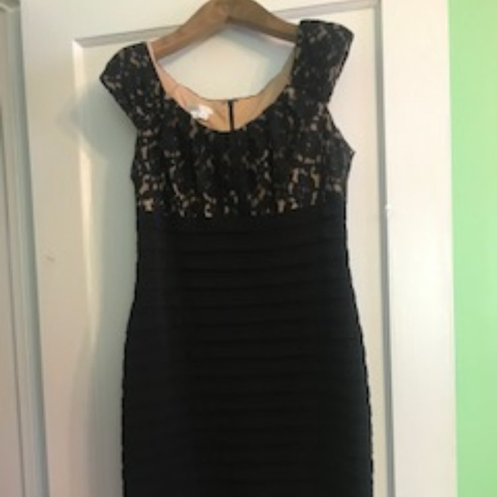 Black dress with nude lining